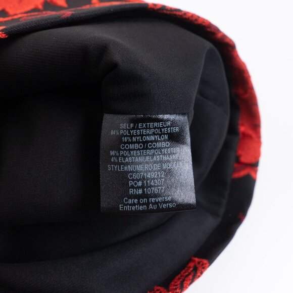 Alice + Olivia Red Floral Jacquard Paisley Shorts Size 2 Made in USA - Picture 3 of 11